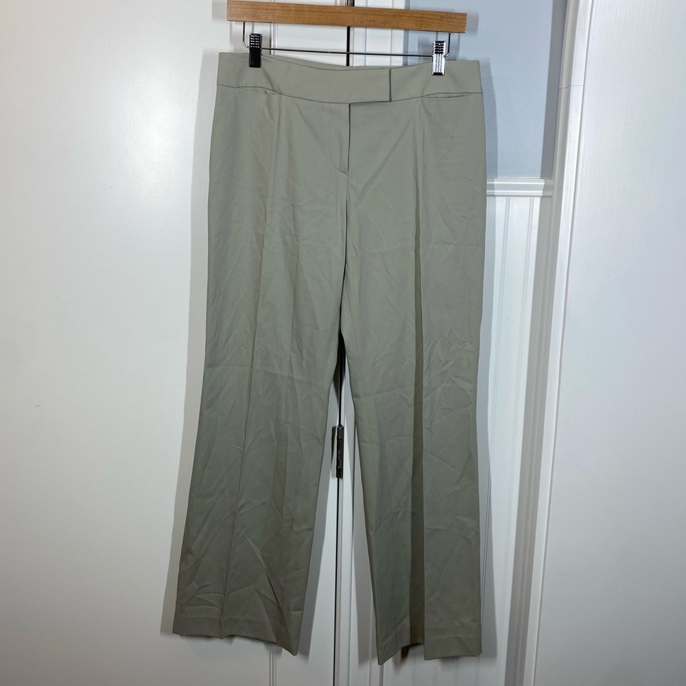 Lanvin Paris 100% Cotton Pleated Trouser Pant Size 42 US 10‎ light gray career